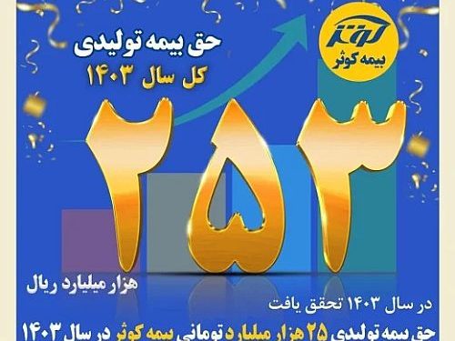 حق بیمه تولیدی ۲۵ هزار میلیاردی بیمه کوثر در سال ۱۴۰۳